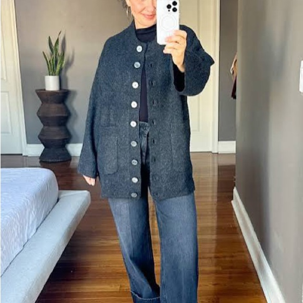 J. Crew Dark Gray Cardigan Sweater